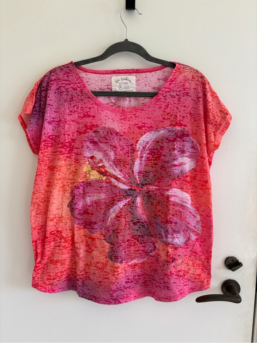Kai Wahine designs hibiscus floral shirt dukes Waikiki